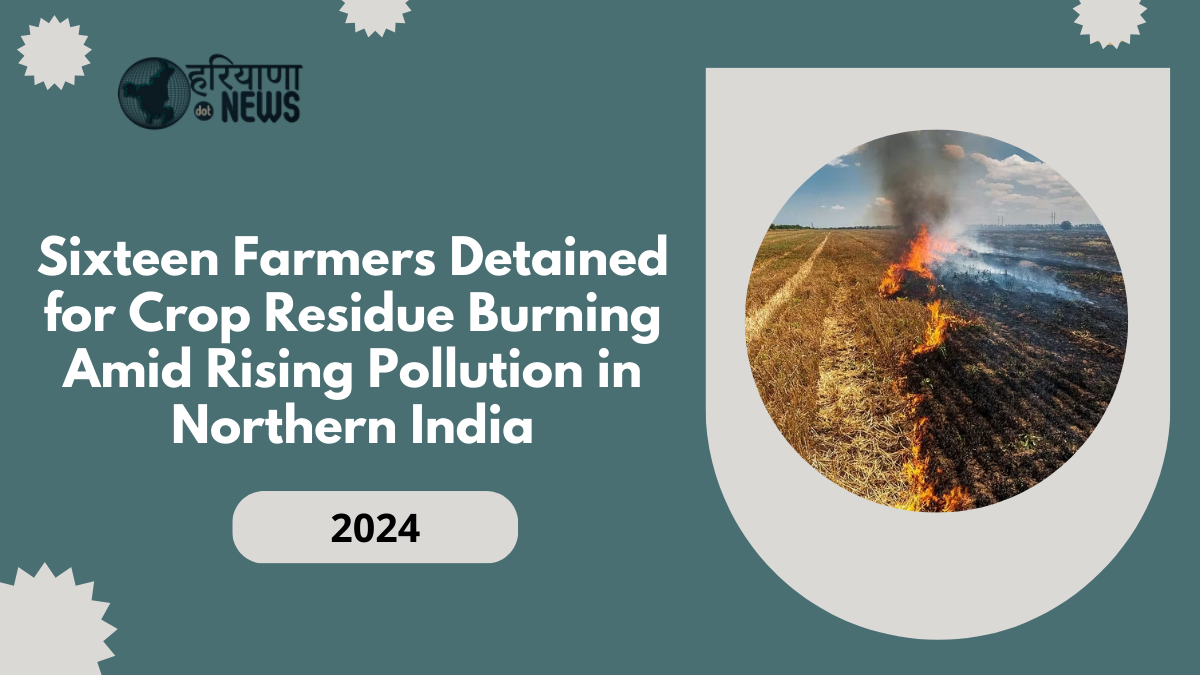Sixteen Farmers Detained for Crop Residue Burning Amid Rising Pollution in Northern India